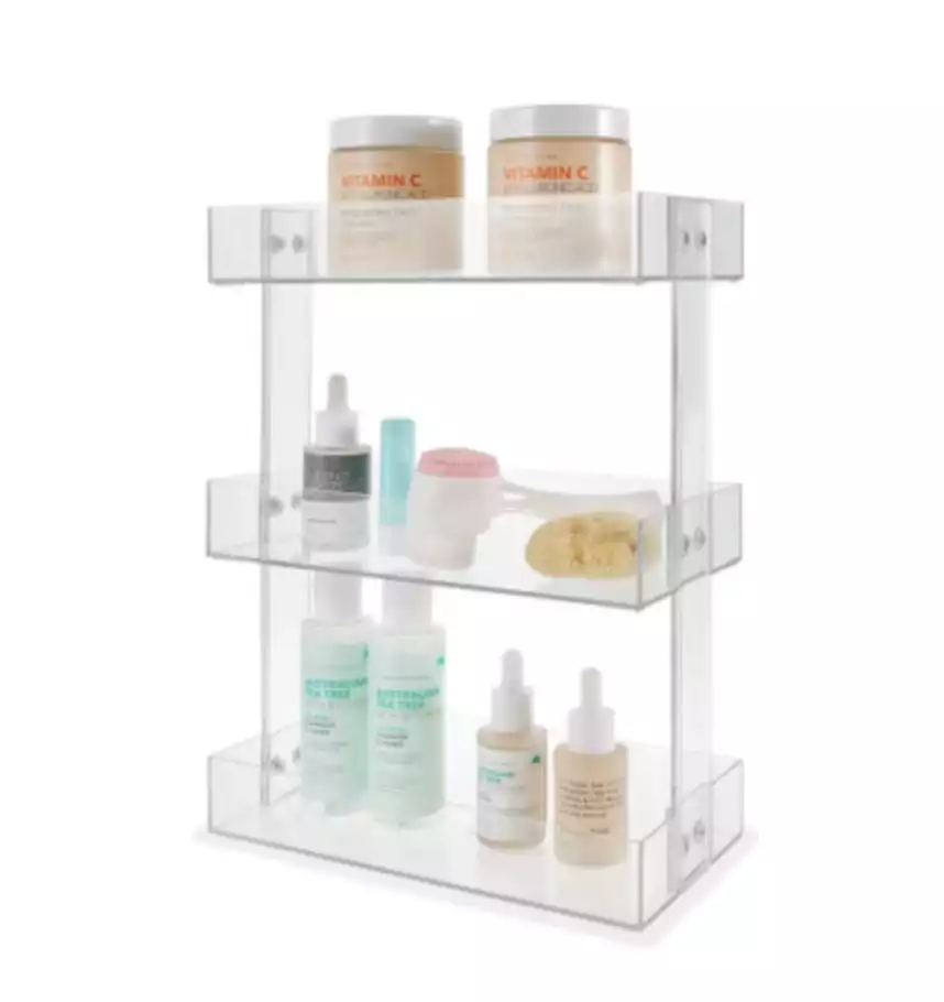 Modular 3-Tier Skincare Shelf